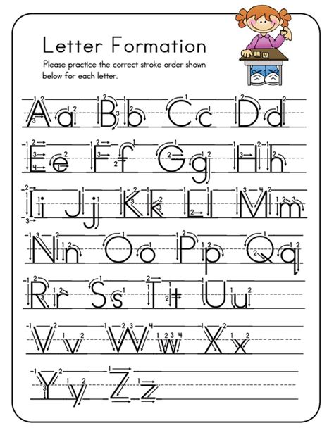 Letter Formation Worksheet .